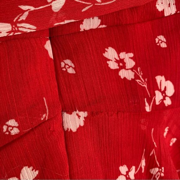 NORDSTROM RED FLORAL MINI DRESS - Picture 15 of 16